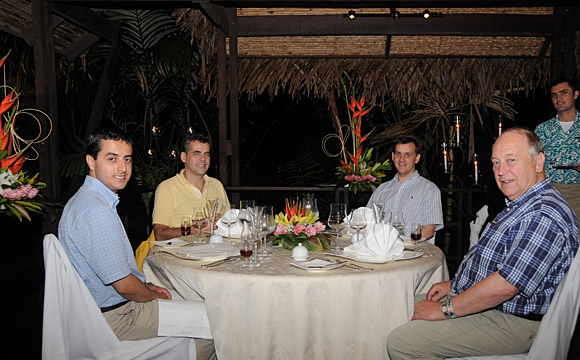 Private Dinner - Tabacon: Victor Esquivel Ch. & Uwe Wagner & Thorsten Buehrmann & Edmund Buehrmann