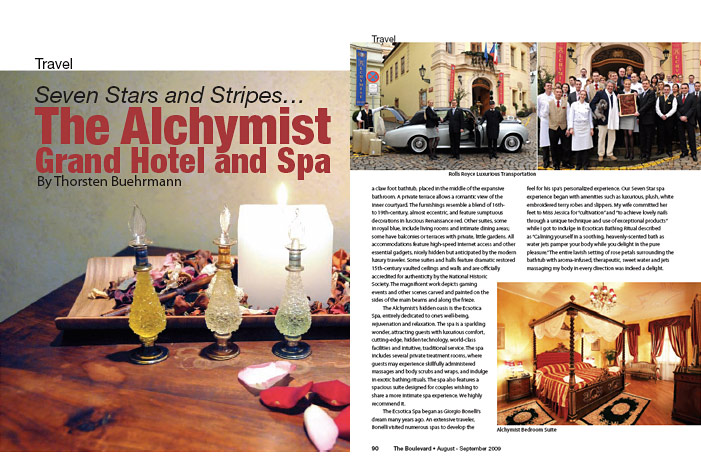 Boulevard Magazine: Alchymist Grand Hotel & SPA